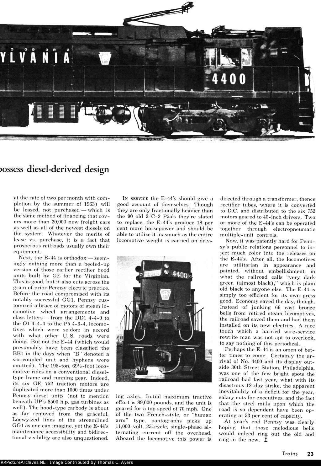 PRR "Enter The E-44's," Page 22, 1961